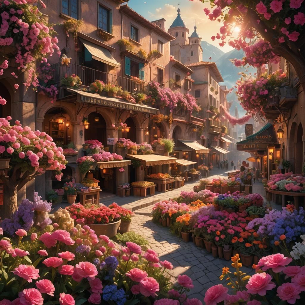 mercadona,pink,with flowers,delighted