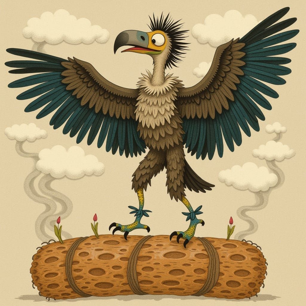 quirky vulture <lora:QuirkyMan:0.7>