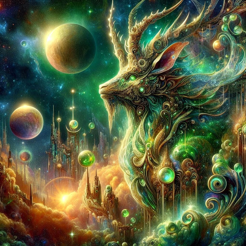 Galactic Golden Gate Gardens Giant Glowing and Glimmering Gr...