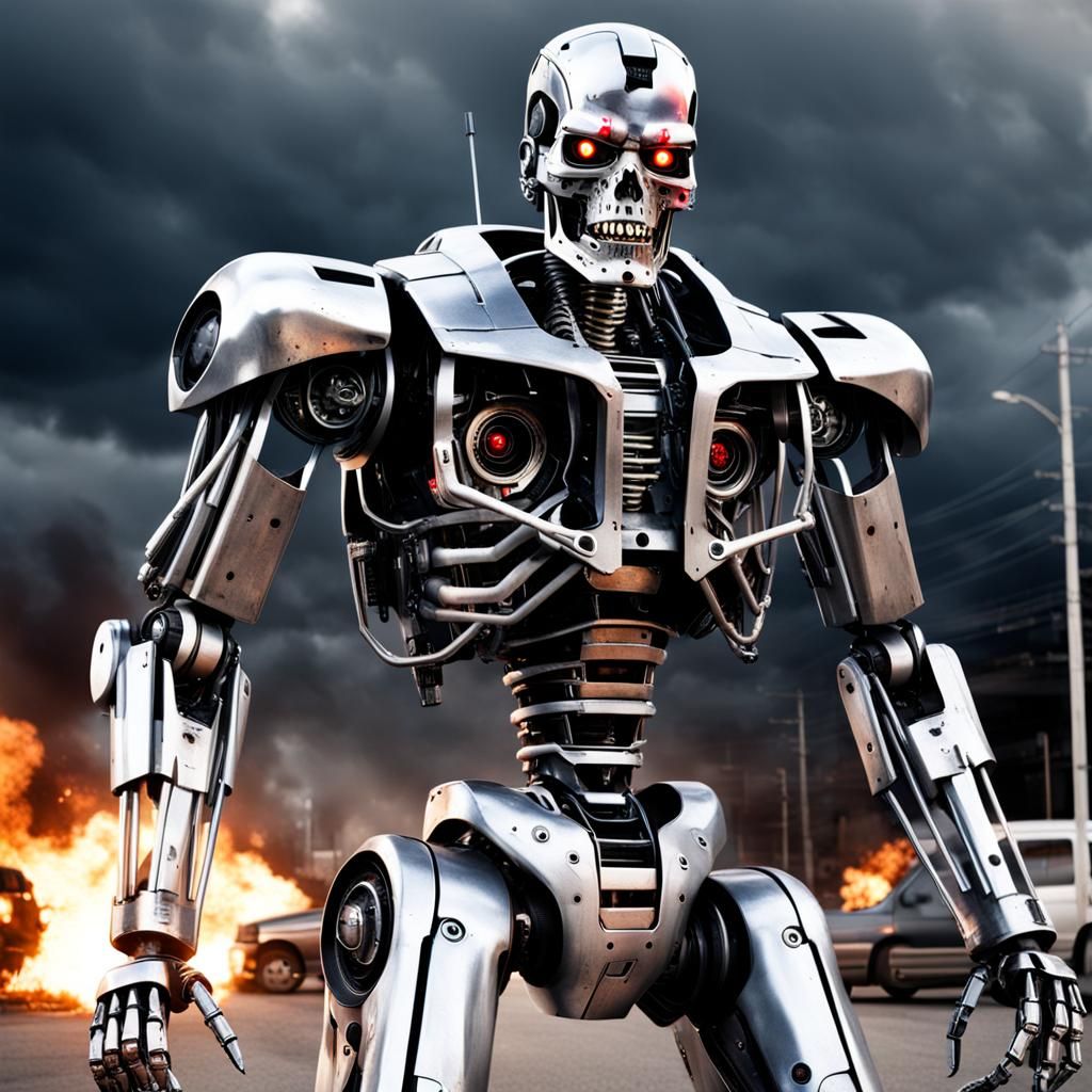 Scary Terminator Robot