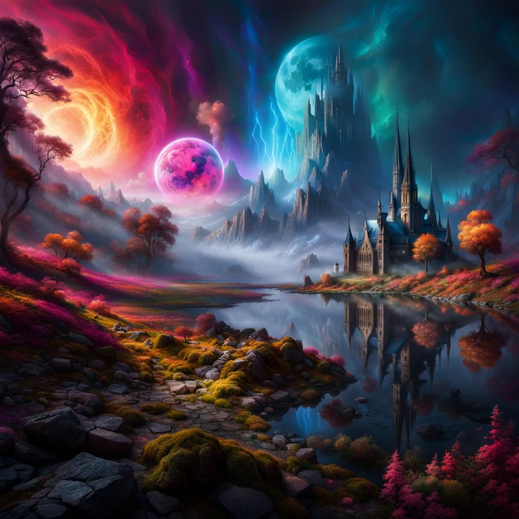 In a colourful scenery we watch the world end by nuclear wea...
