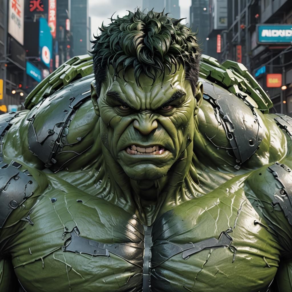 realistic futuristic hulk 8k full detail - AI Generated Artwork ...