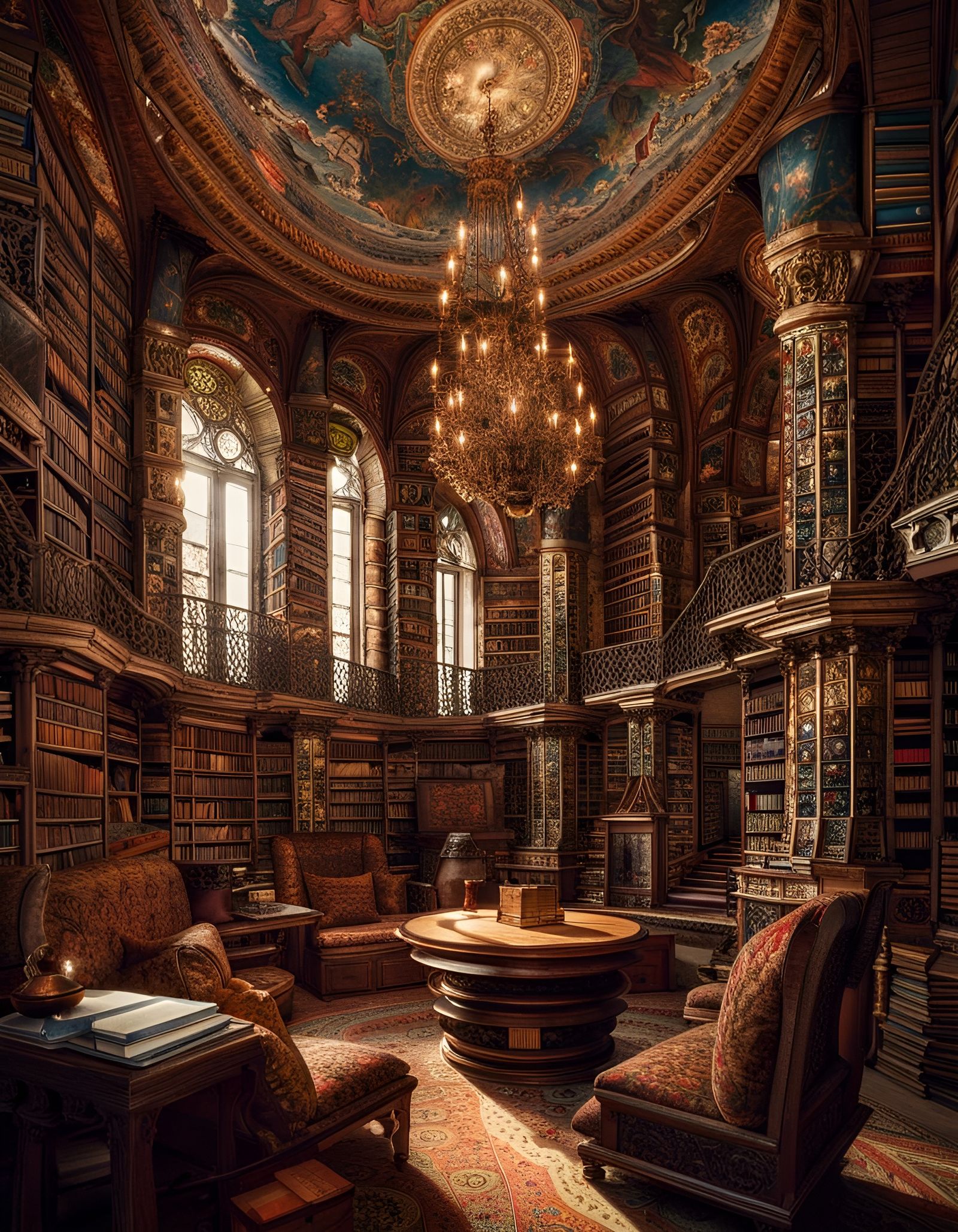 Grand Monastery Library.   by @Feathers