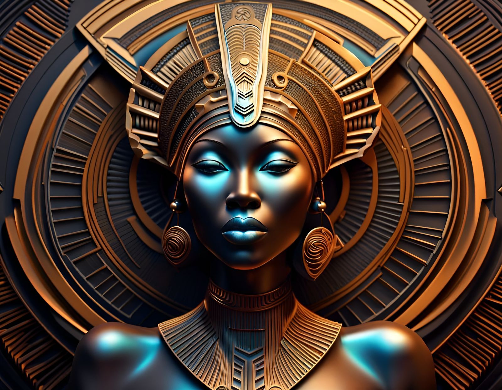 Our Lady in Gold  by @Queren