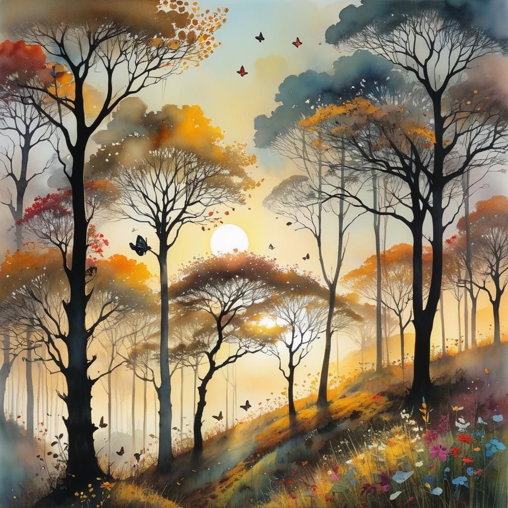 Sun through the trees