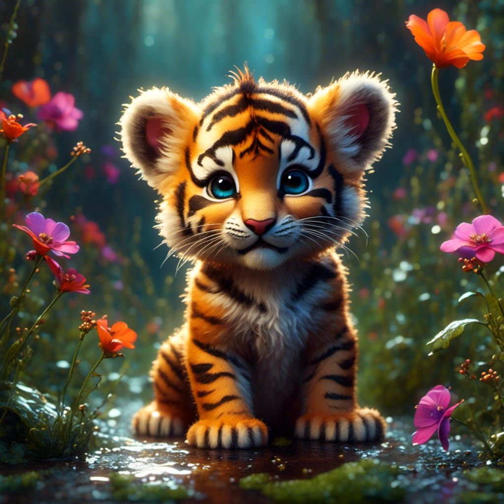 Cute  Baby Tiger
