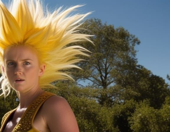 A Realistic and Beautiful Super Sayayin female in a live act...