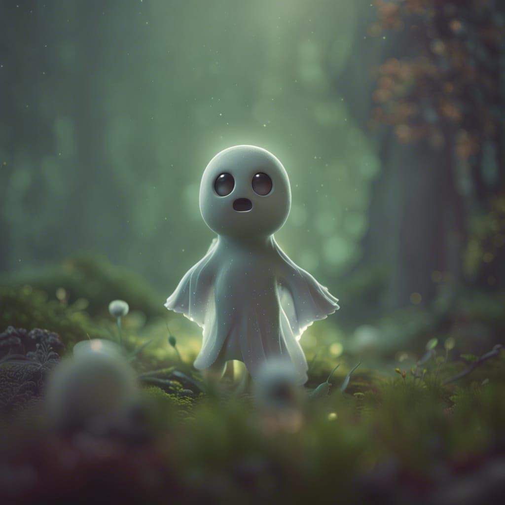 Cute ghostie - AI Generated Artwork - NightCafe Creator