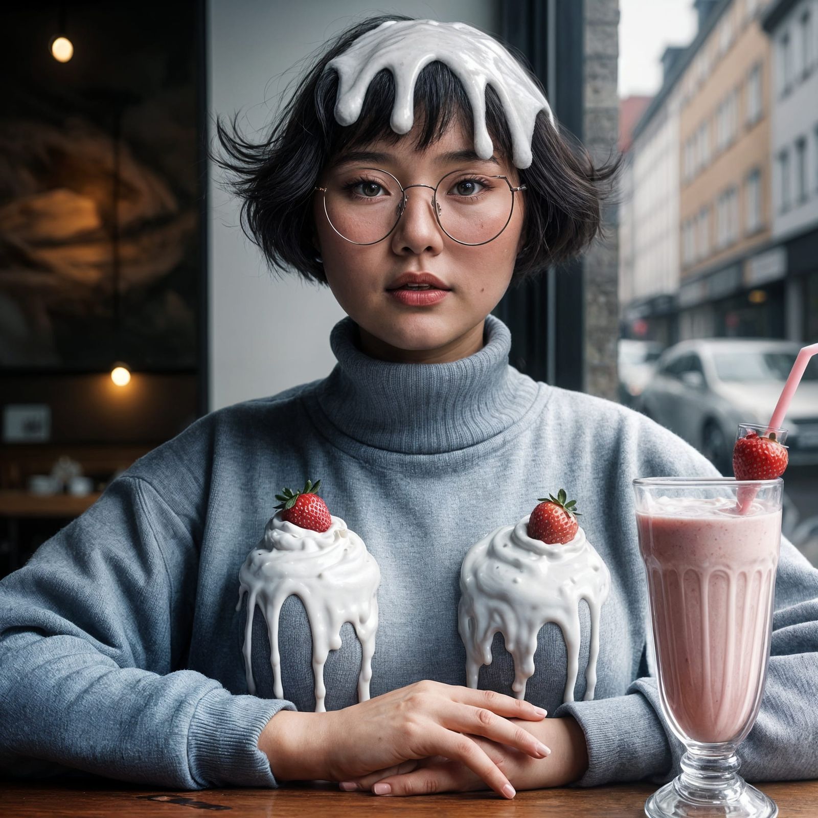 Strawberry milkshake