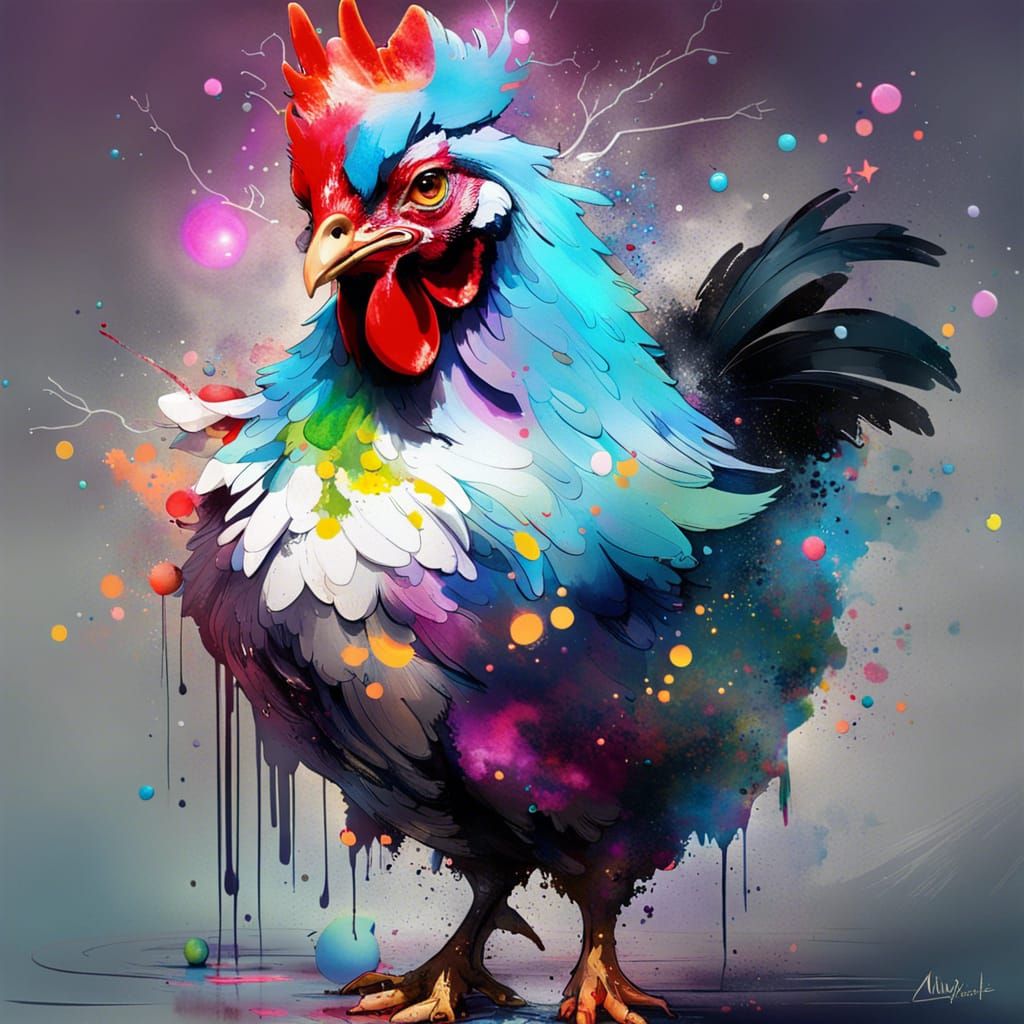 Gangsta chicken - AI Generated Artwork - NightCafe Creator