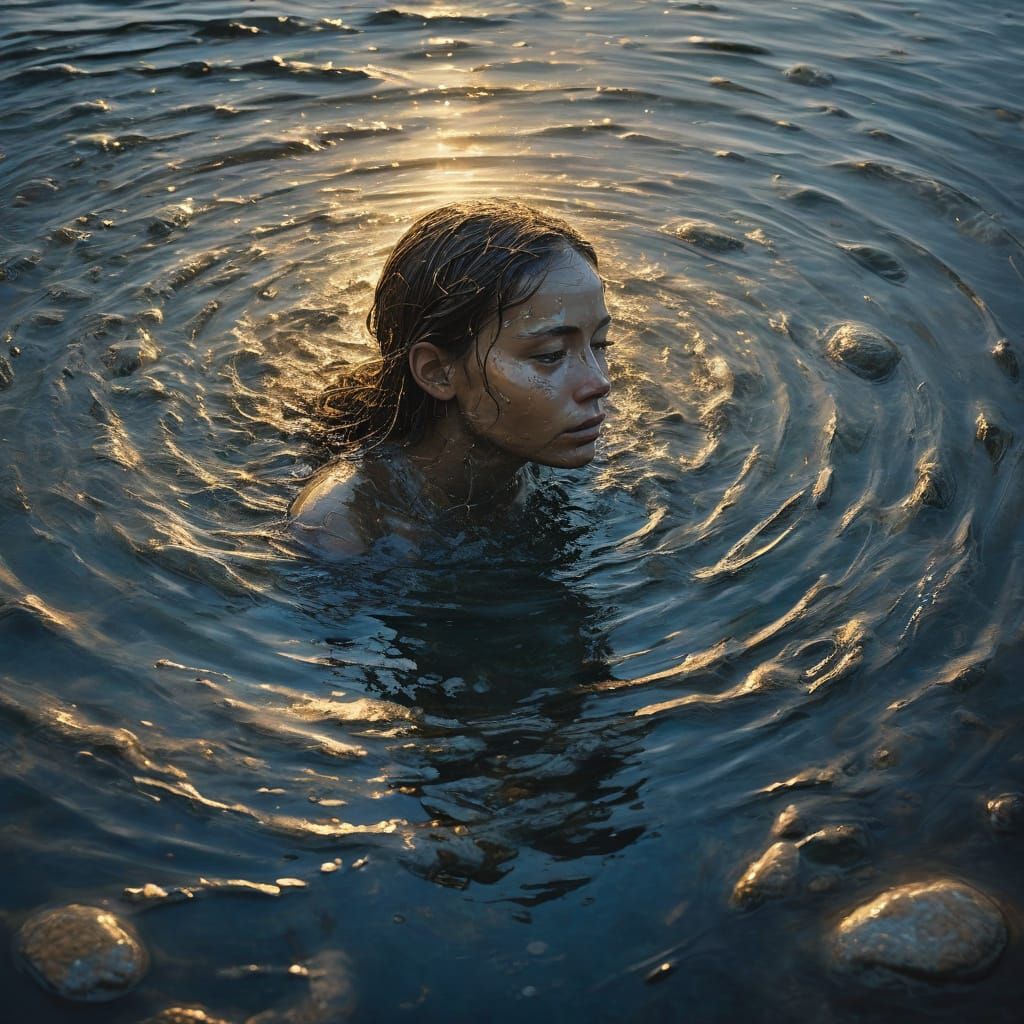 Serene Figure Radiates Ethereal Beauty