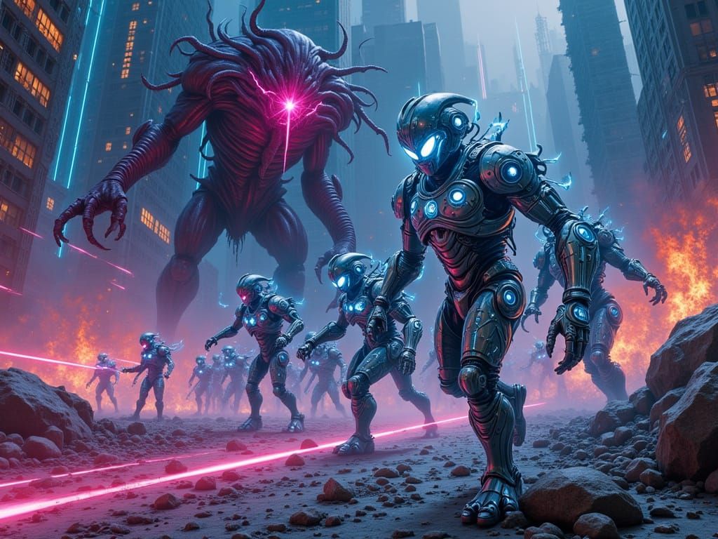 Genetically altered soldiers in gleaming power armor clash with mutated creatures imbued with dark magic. Perhaps one faction relies on slee...