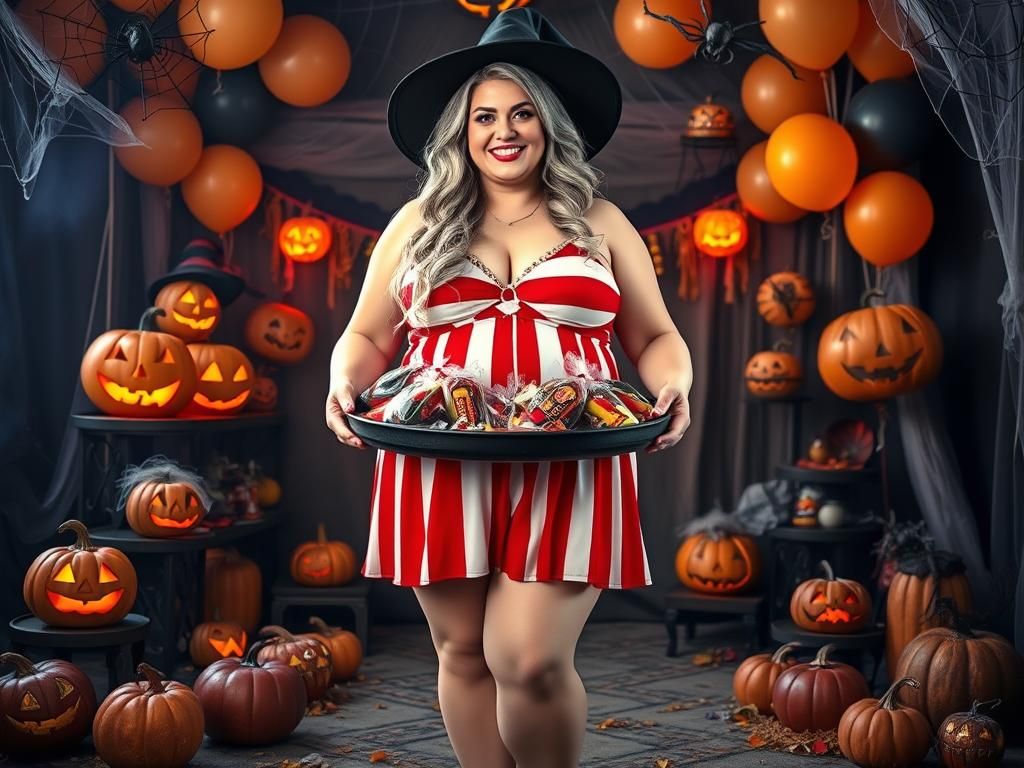 Carly getting ready for Halloween 🎃 