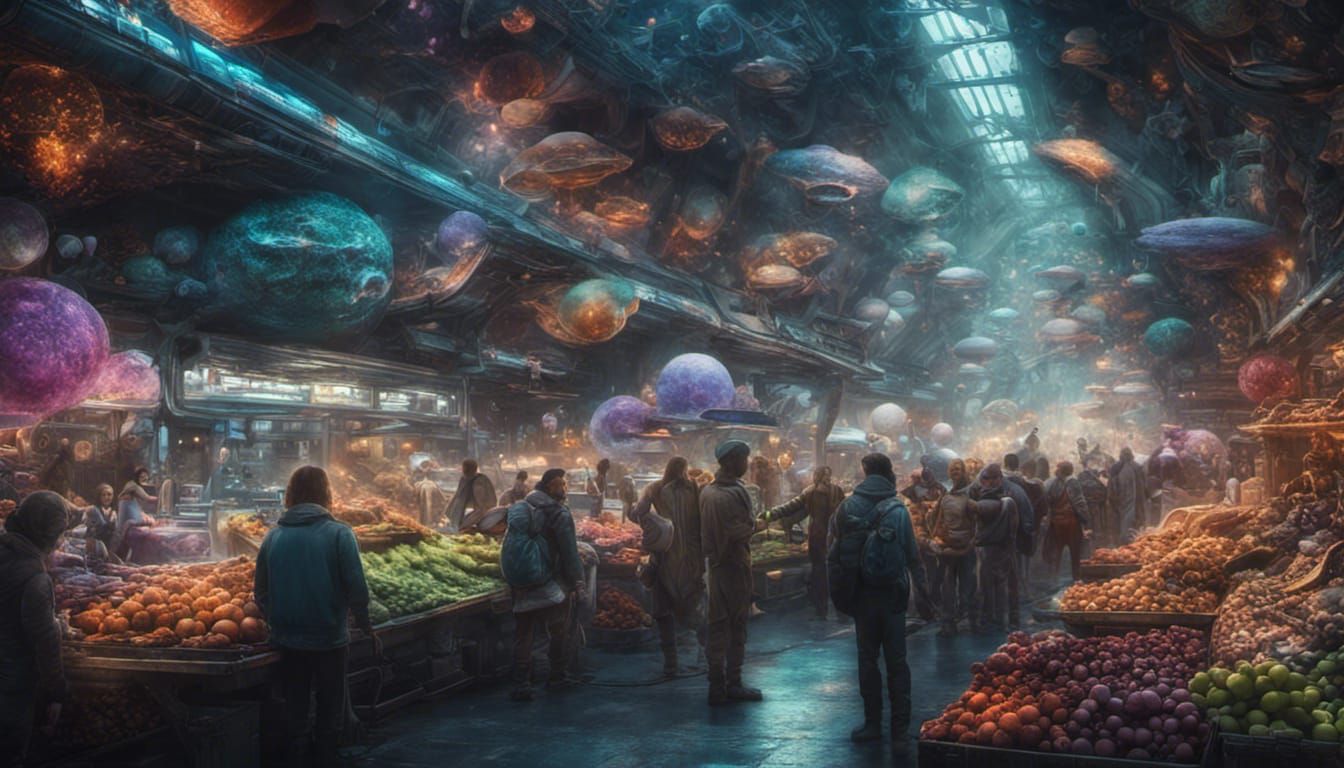 Alien Food Market AI Generated Artwork NightCafe Creator alien-food-market-ai-generated-artwork-nightcafe-creator