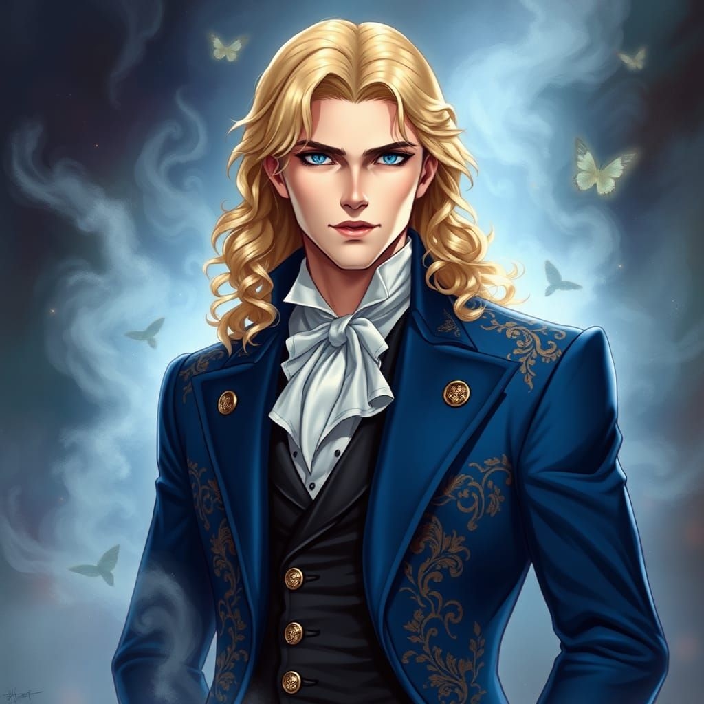 Lestat De Lioncourt in Anime Style with Ethereal Mist