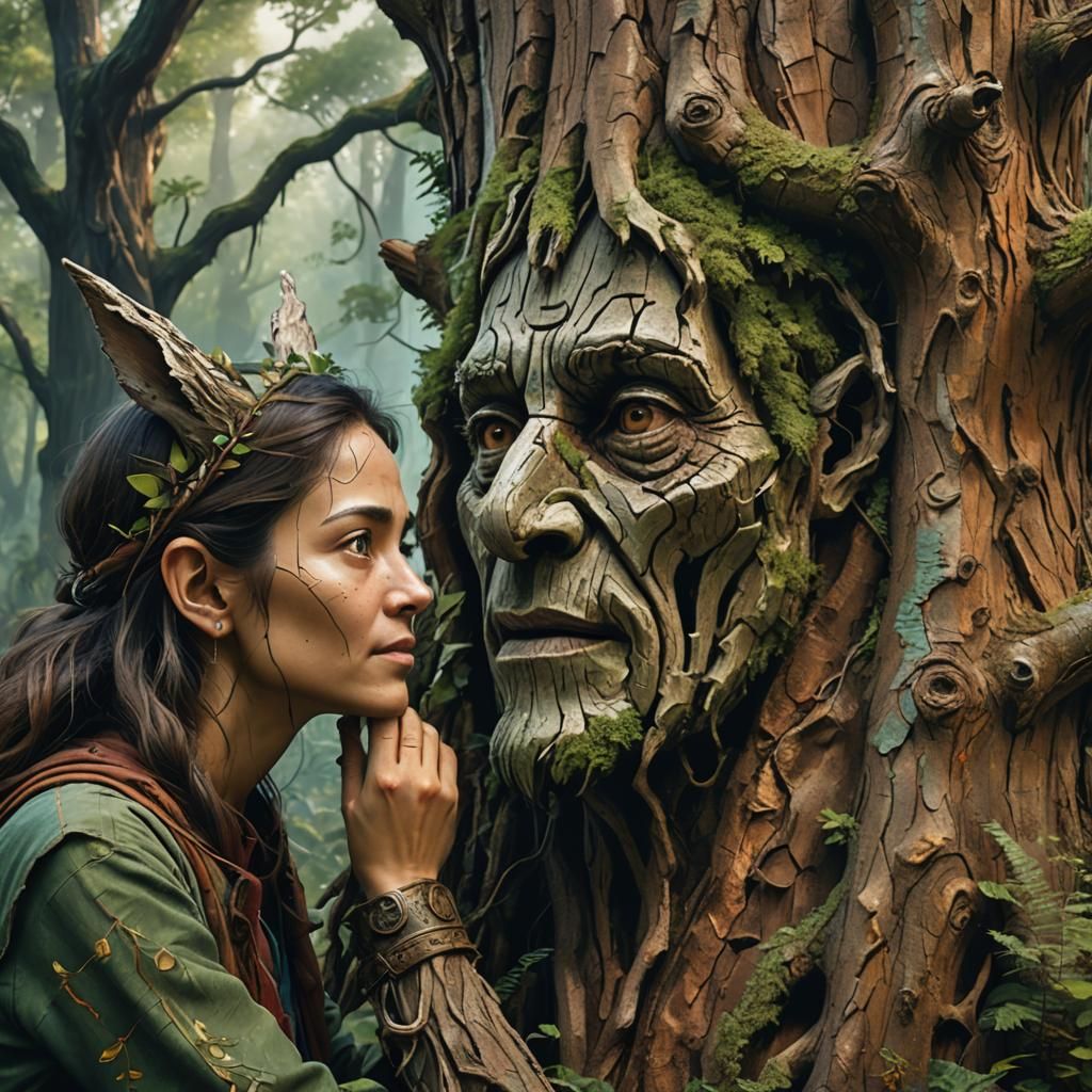 Tree Ent Whisper - AI Generated Artwork - NightCafe Creator