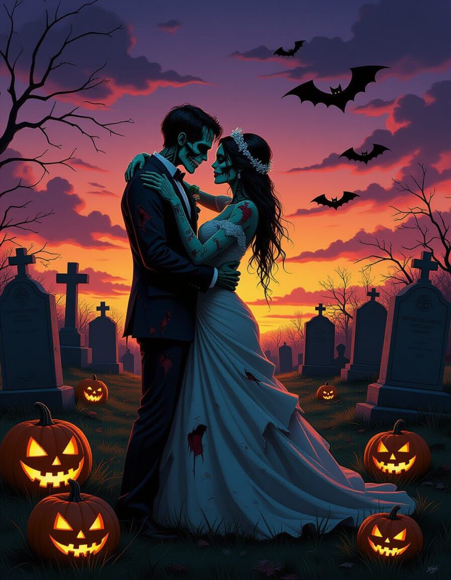 Eternal Dance Beneath the Graveyard Lights