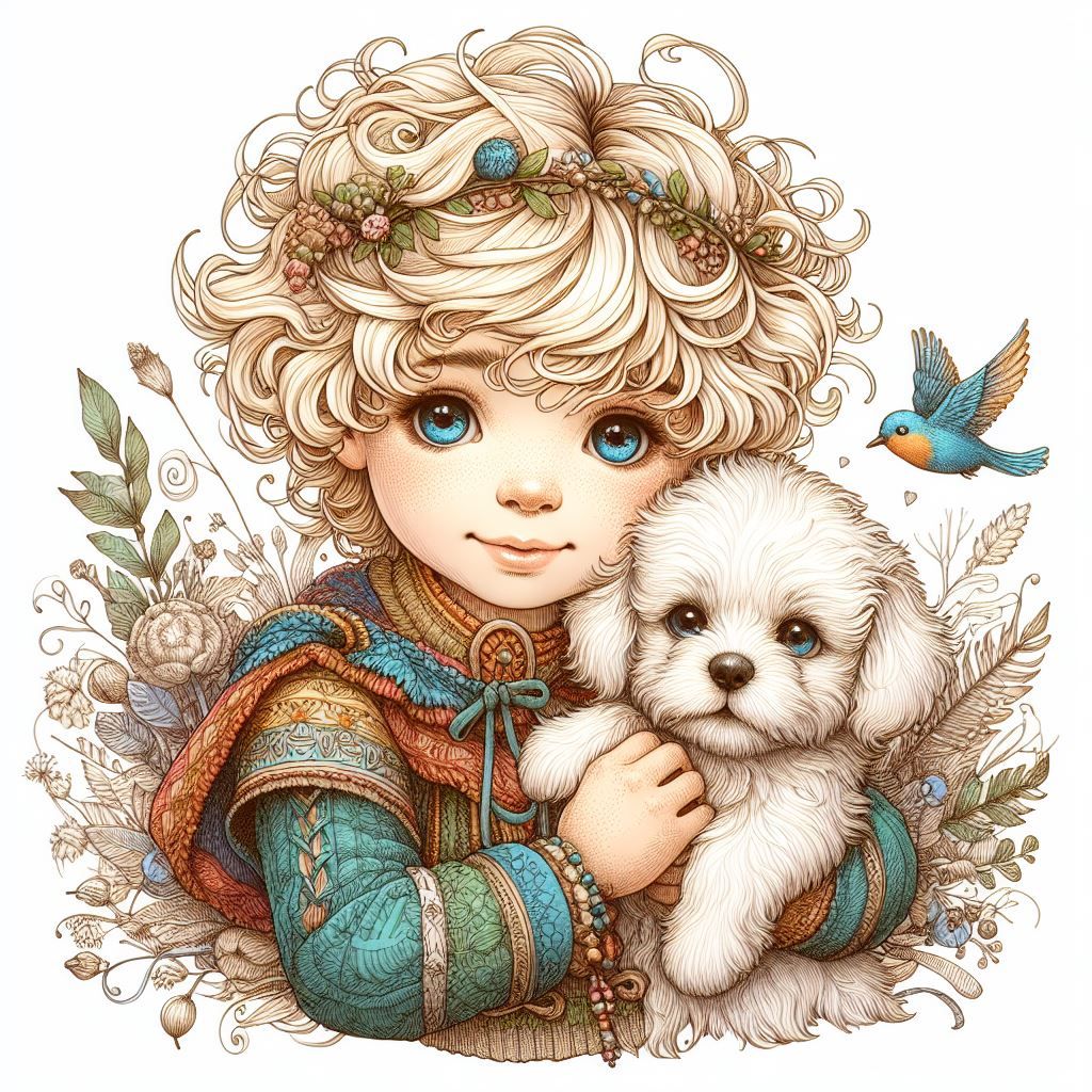 Boy and Puppy