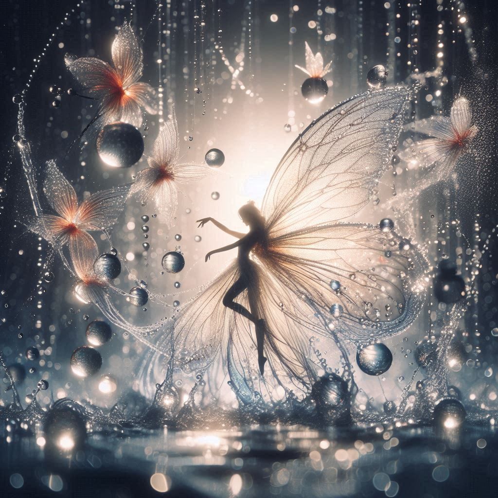 "Im Zauberreich der Feen: Flügel aus Licht und Tropfen”