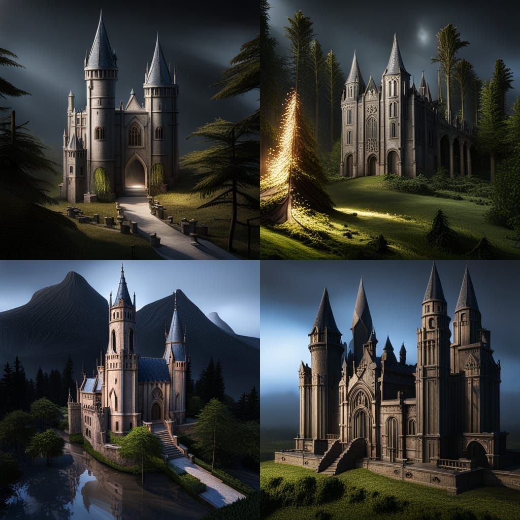 "Gothic castle in the woods" II