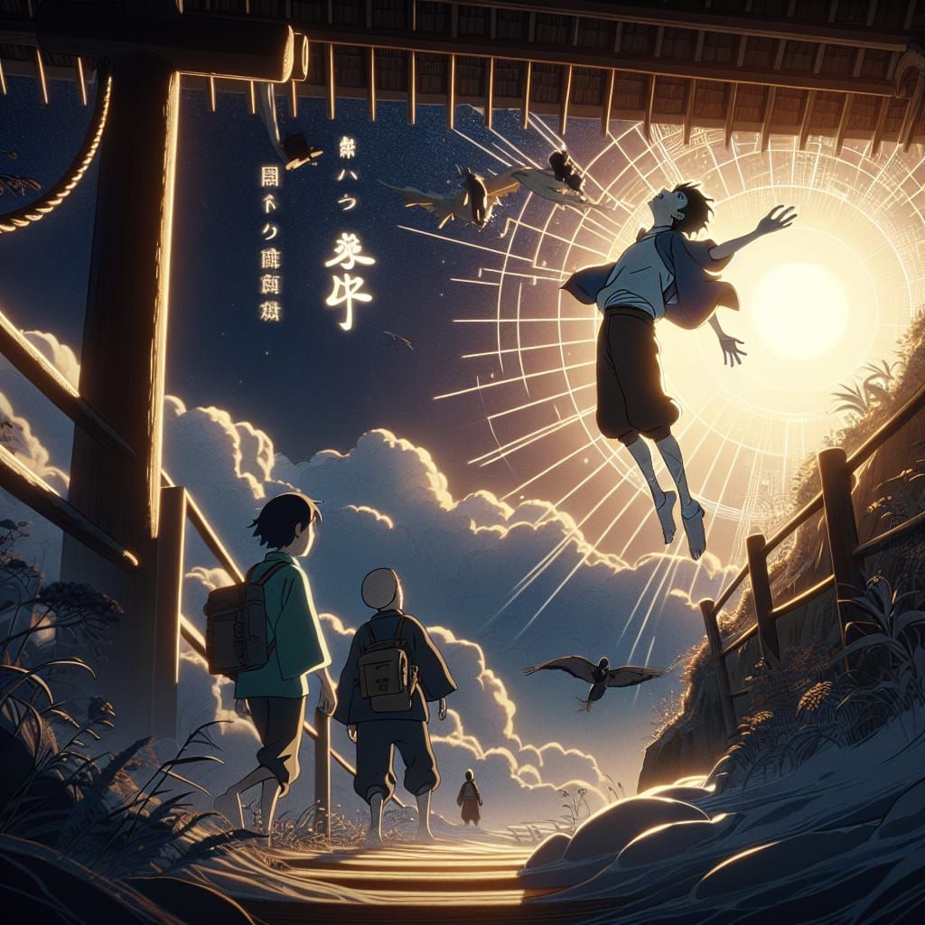 Resilience and Hope: A Japanese Animation Style Illustration