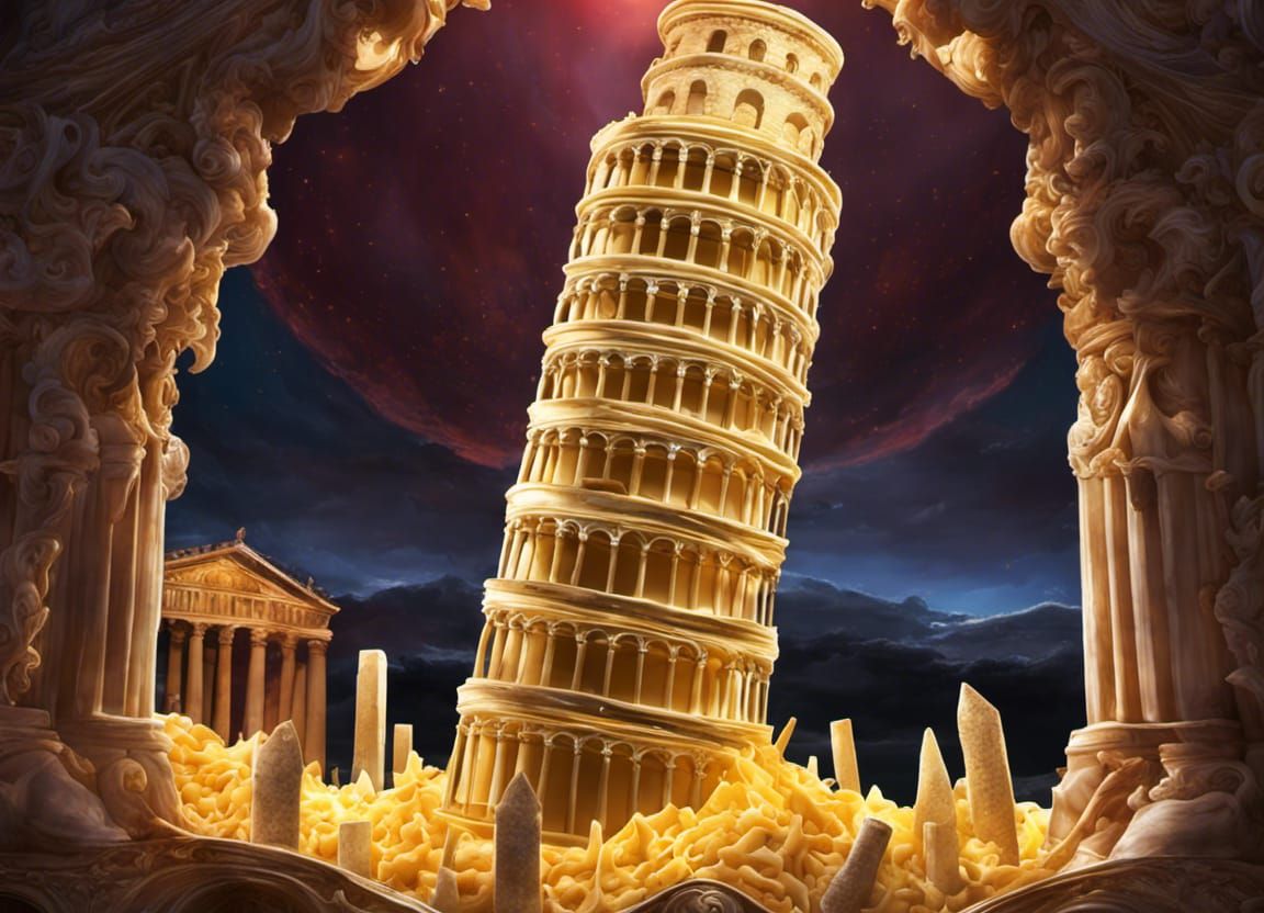 "Leaning Tower of Cheesa"  by @Trells