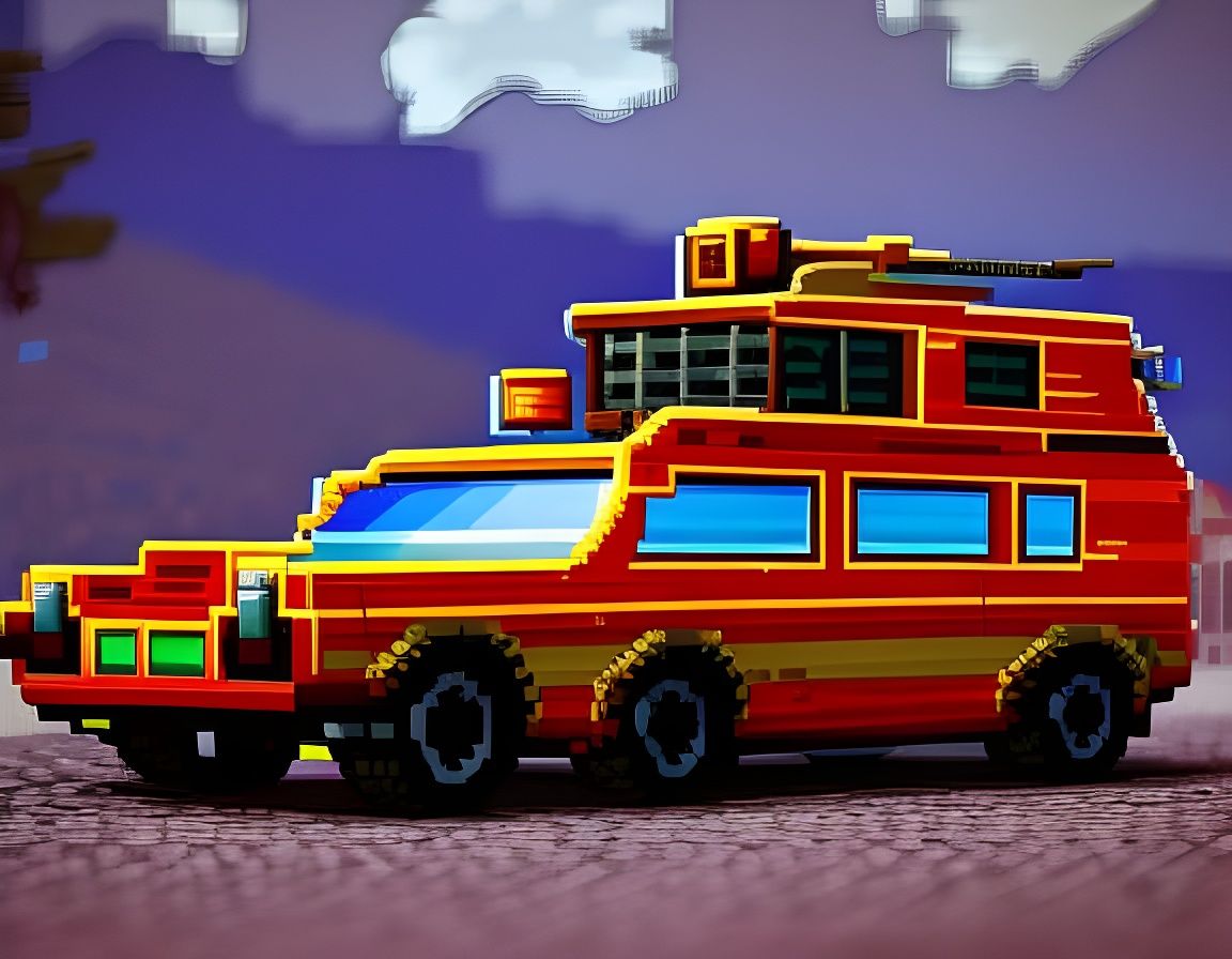 pixel art vehicle