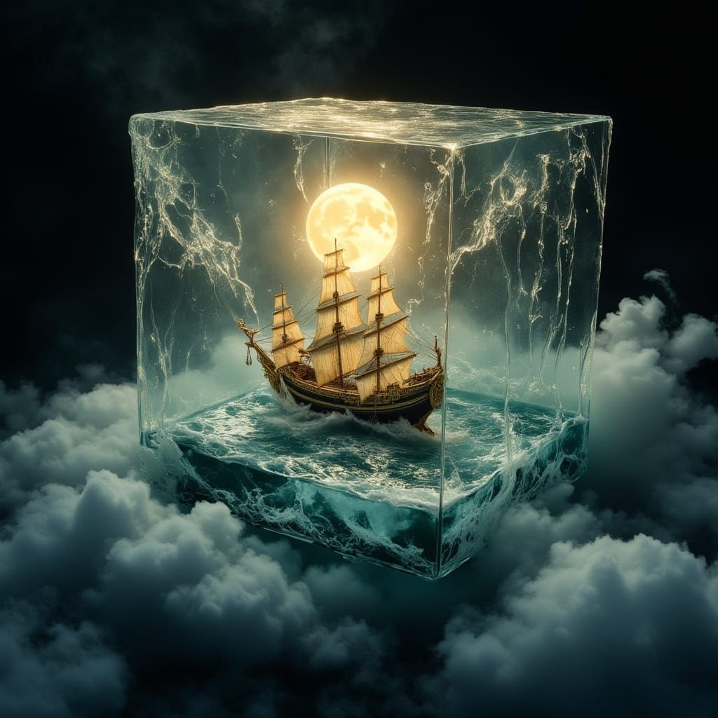 Ship in a Box  by @ArtByAj