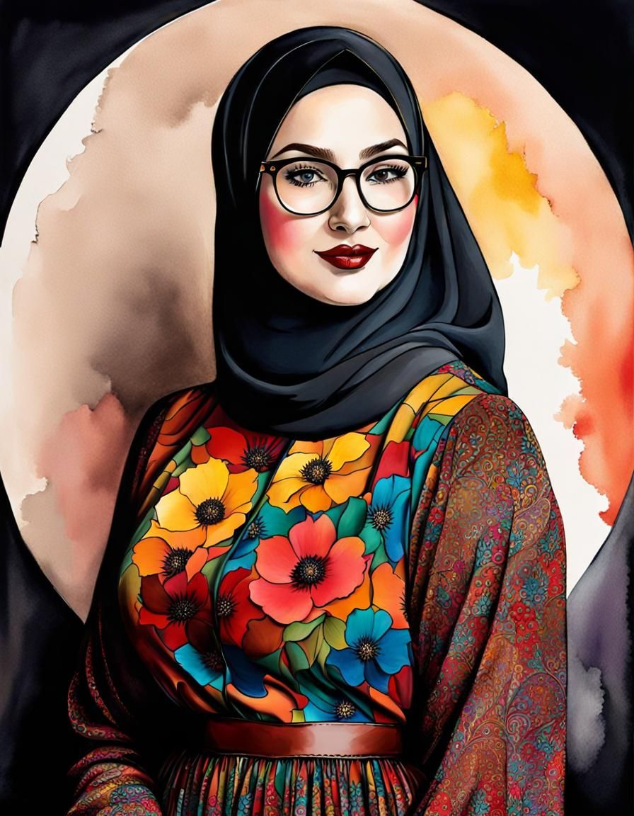 Beautiful Hijabi 🌸 🌿 💚 - AI Generated Artwork - NightCafe Creator