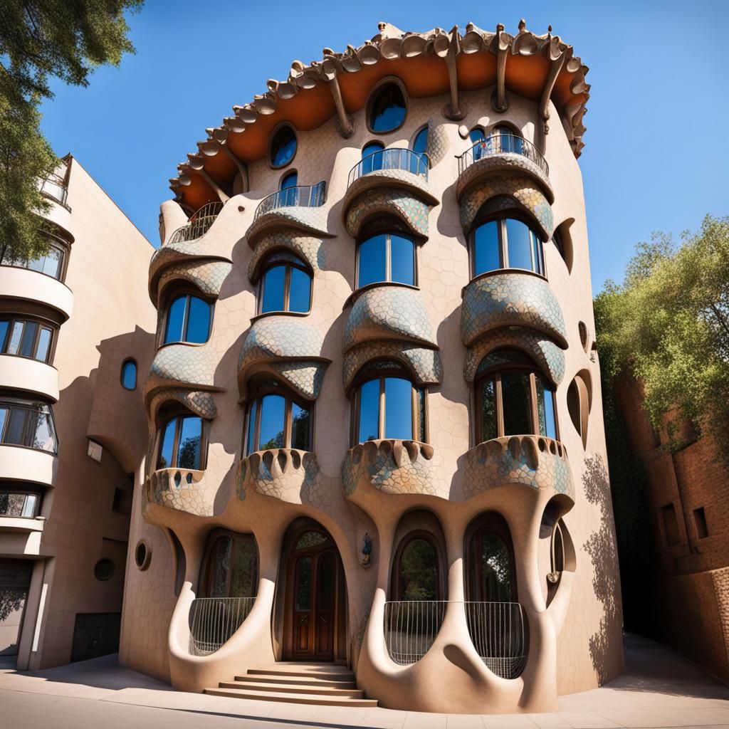 SFSC.035 - Photo of a solarpunk city designed by Gaudí - AI Generated  Artwork - NightCafe Creator