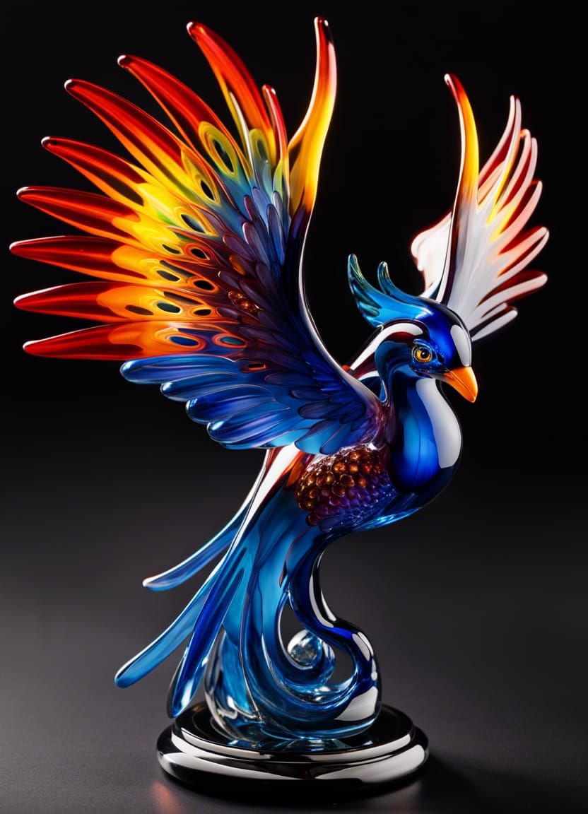 A mythical glass phoenix  by @RoseRed