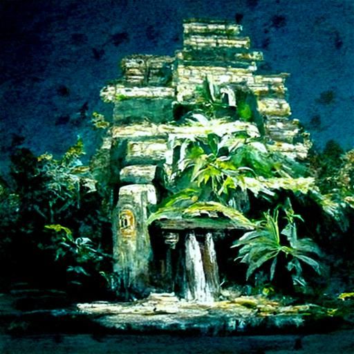 Mayan temple in the jungle