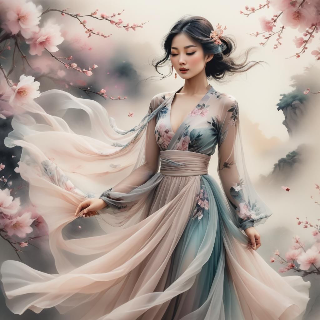 Lady with Tulle