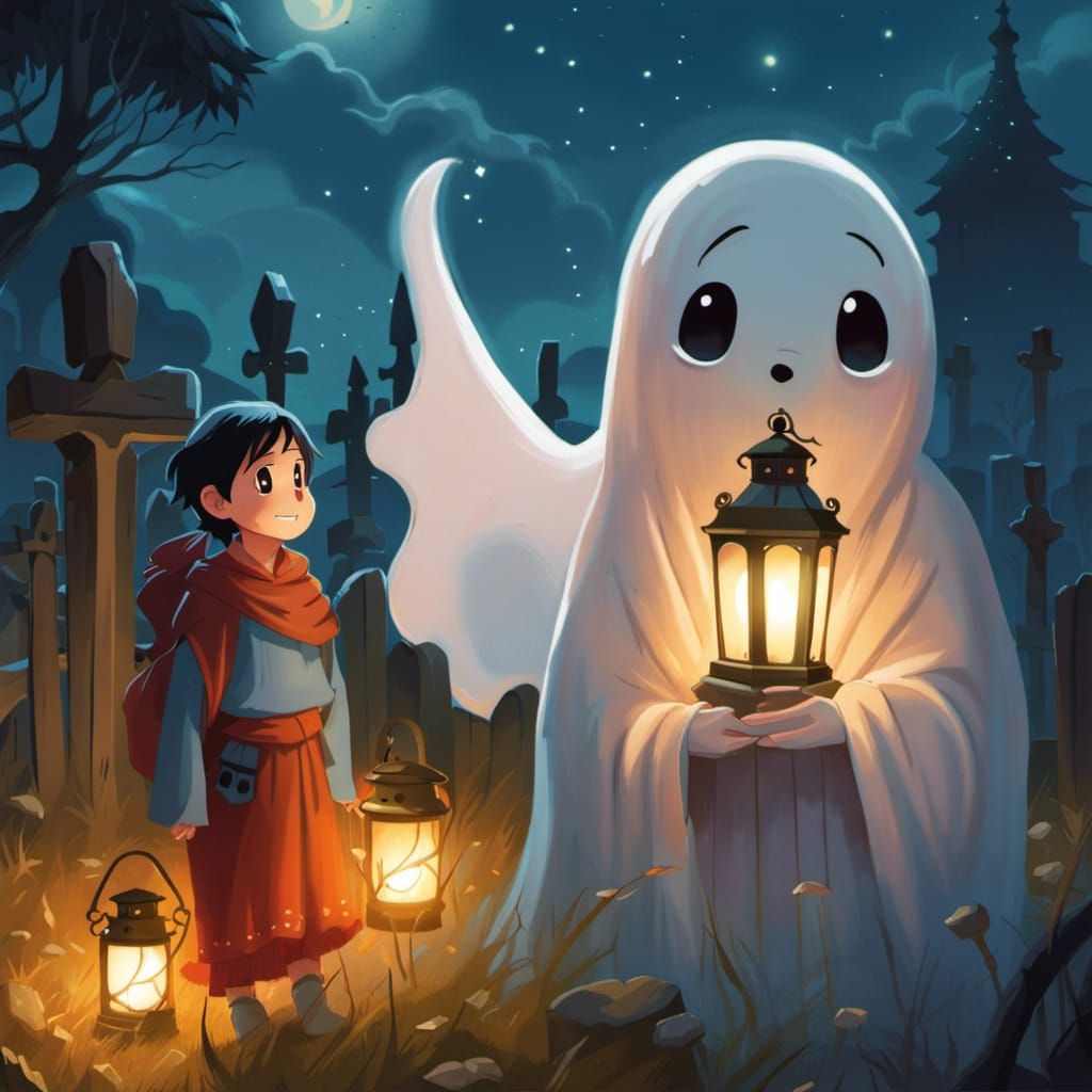 A cute friendly ghost false