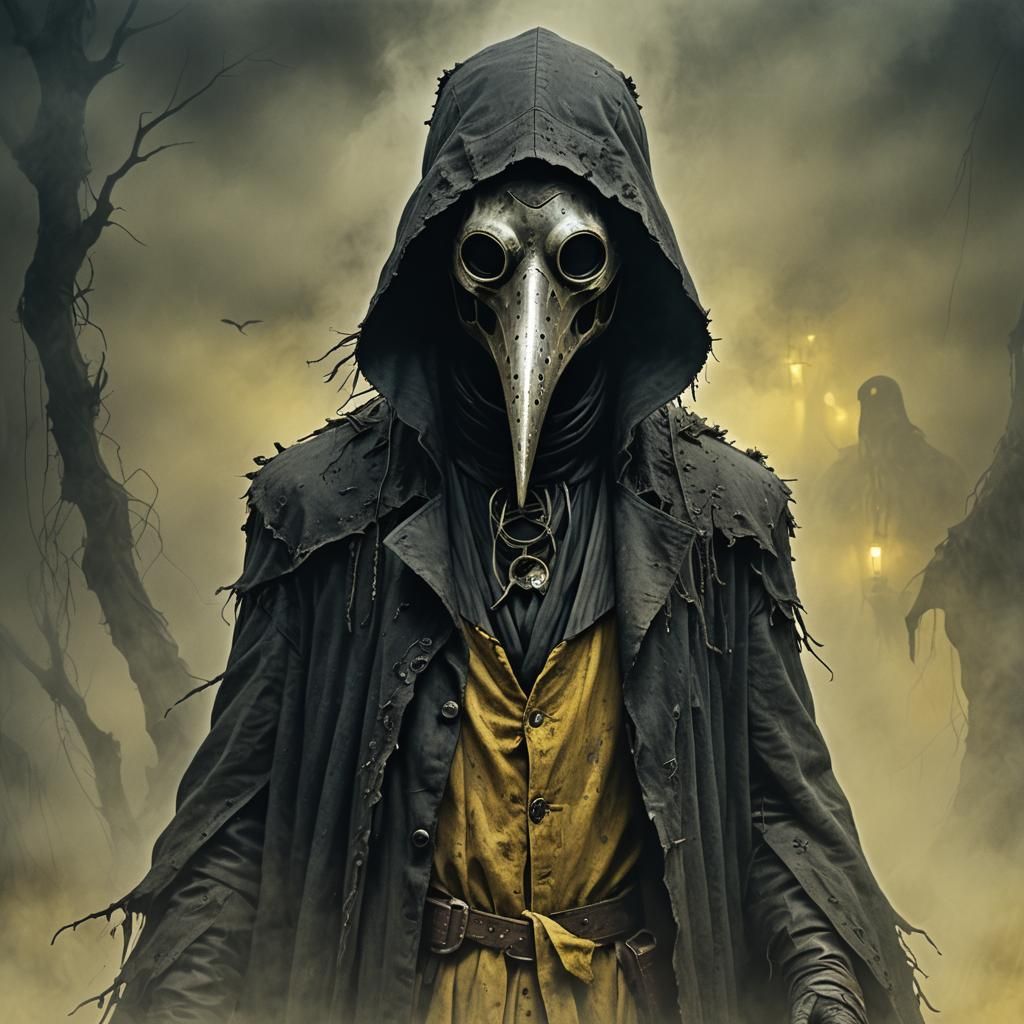 Medieval Plague Doctor with pointed beak mask::1

1.5 masked...