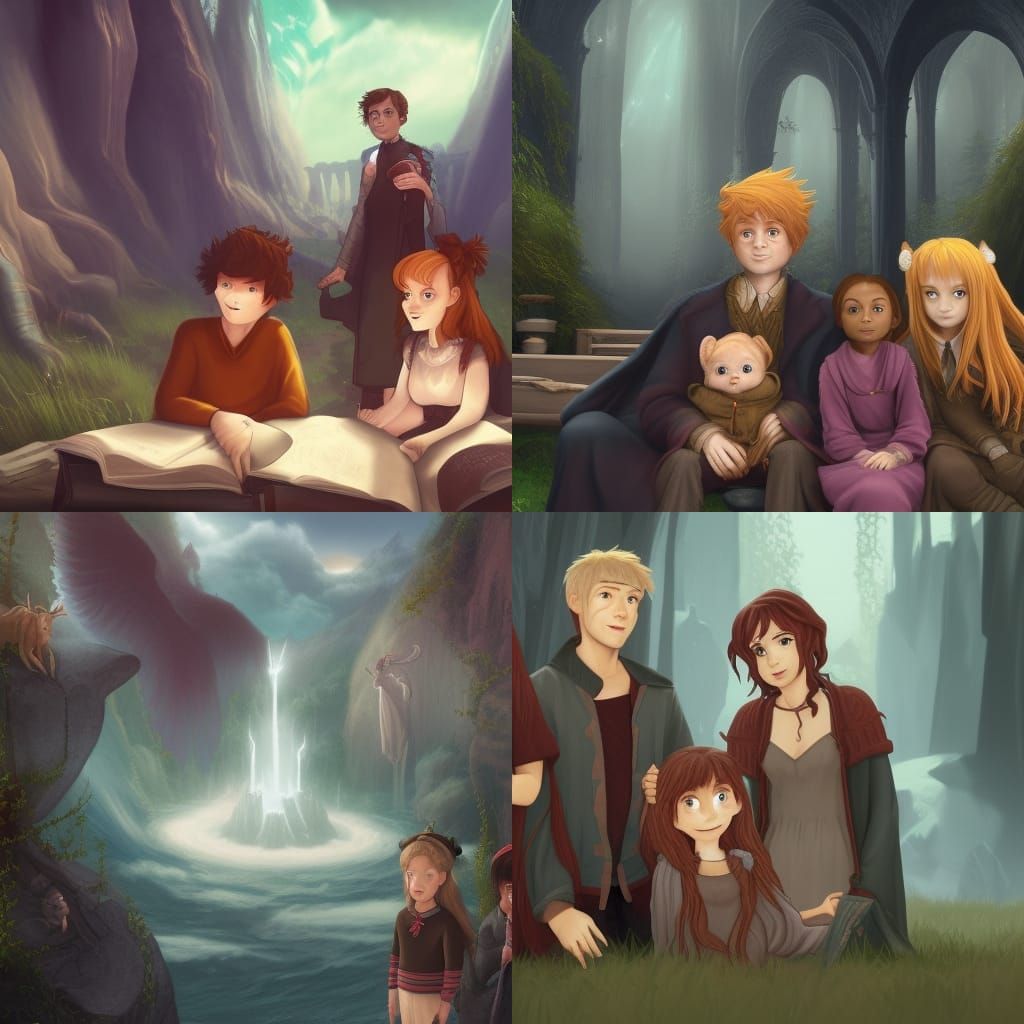 harry ron and hermiony chilling