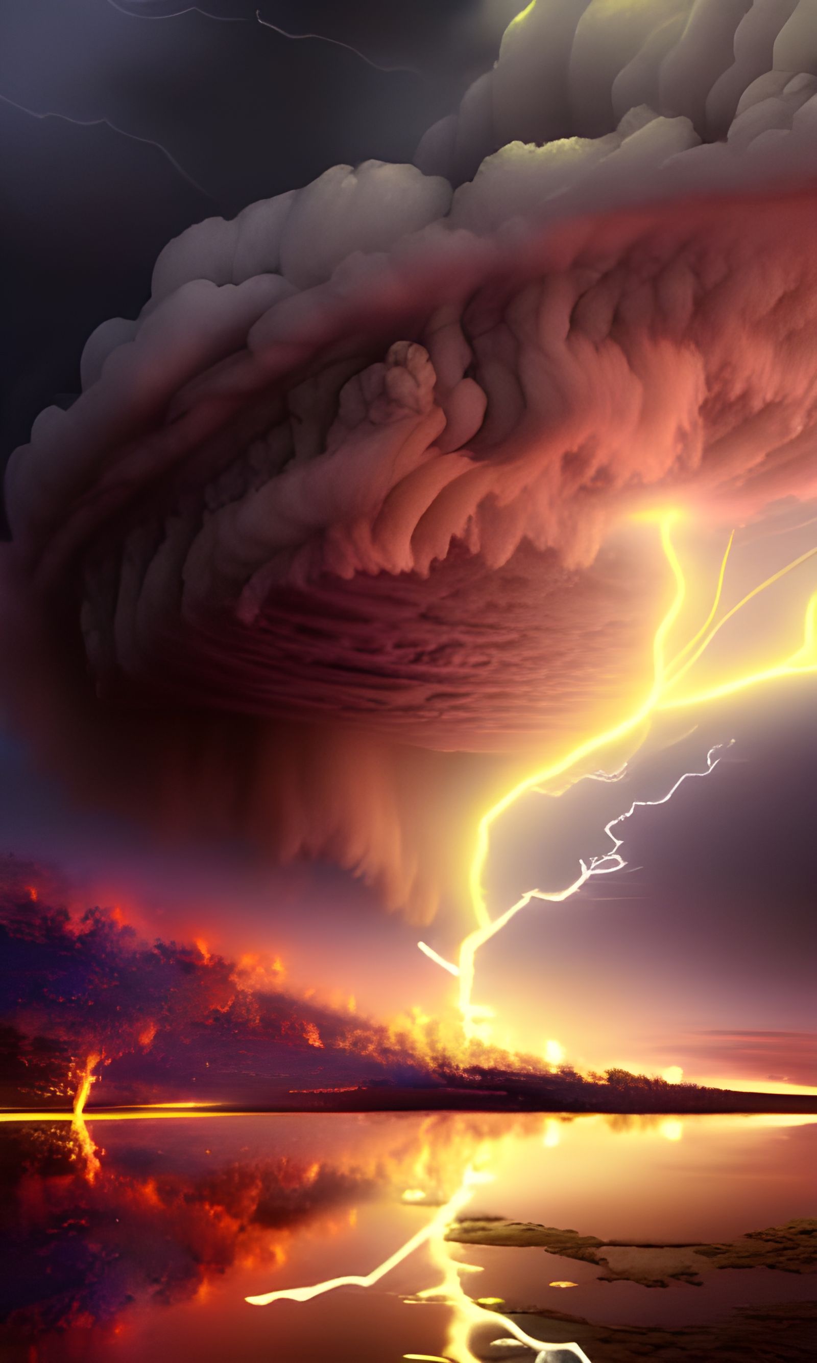 Fierce electrical storm III AI Generated Artwork NightCafe Creator