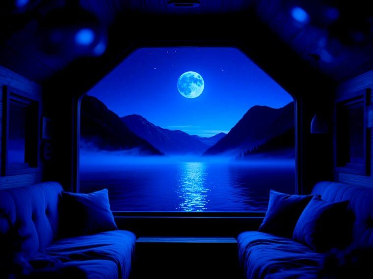 9/27/2025-One Color Blue Cabin Inside Art By Archangel Tara