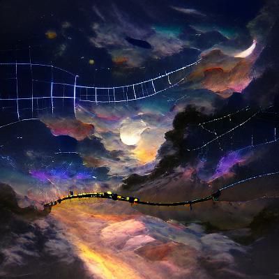 Path through the night sky