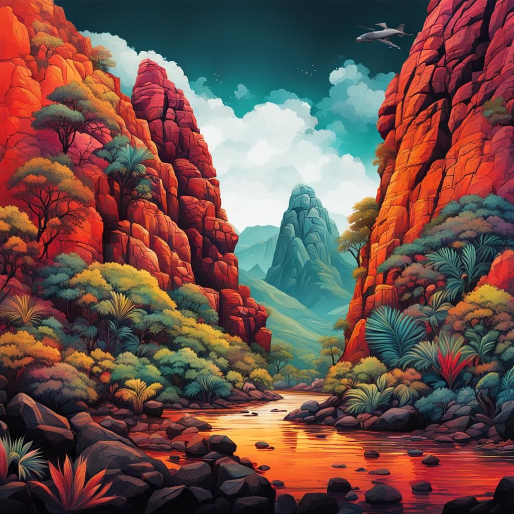 Crimson Cascade