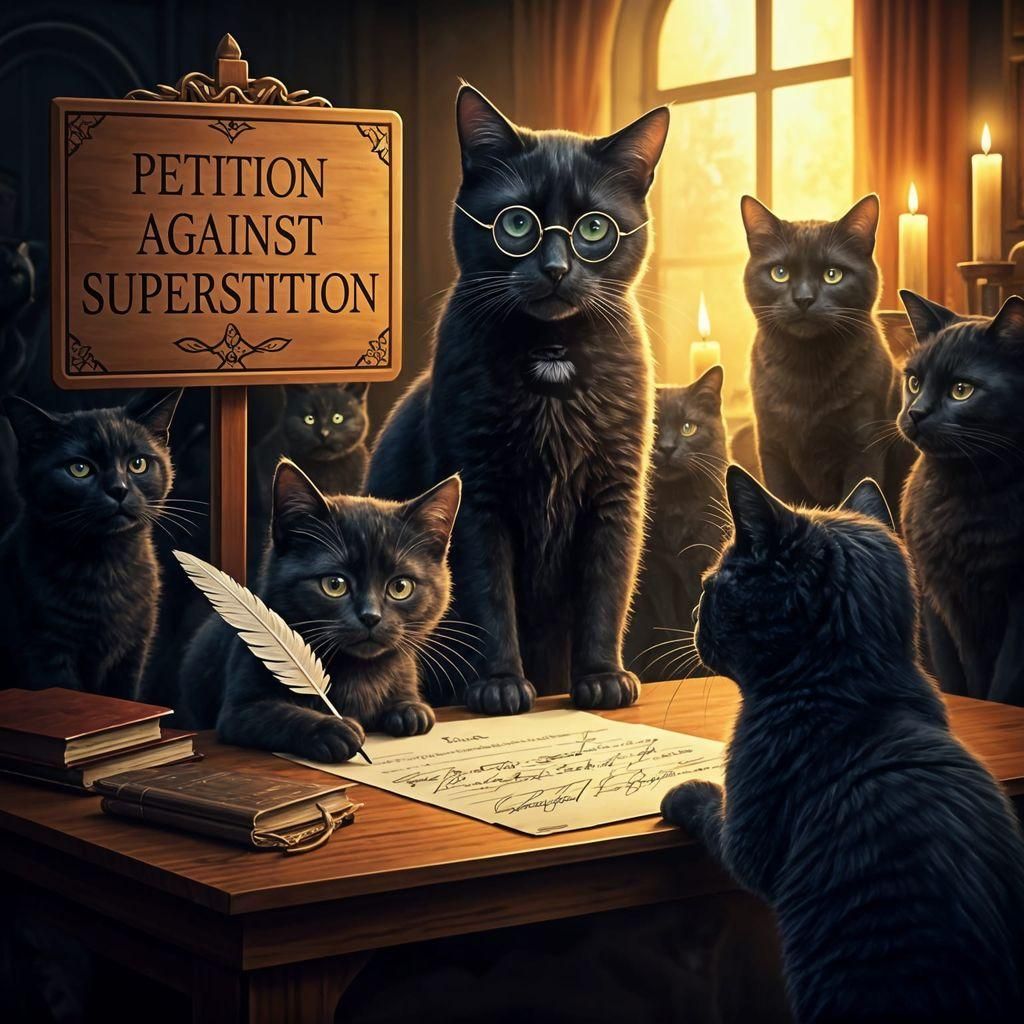 Black cats are not happy!!  by @Croc_lover