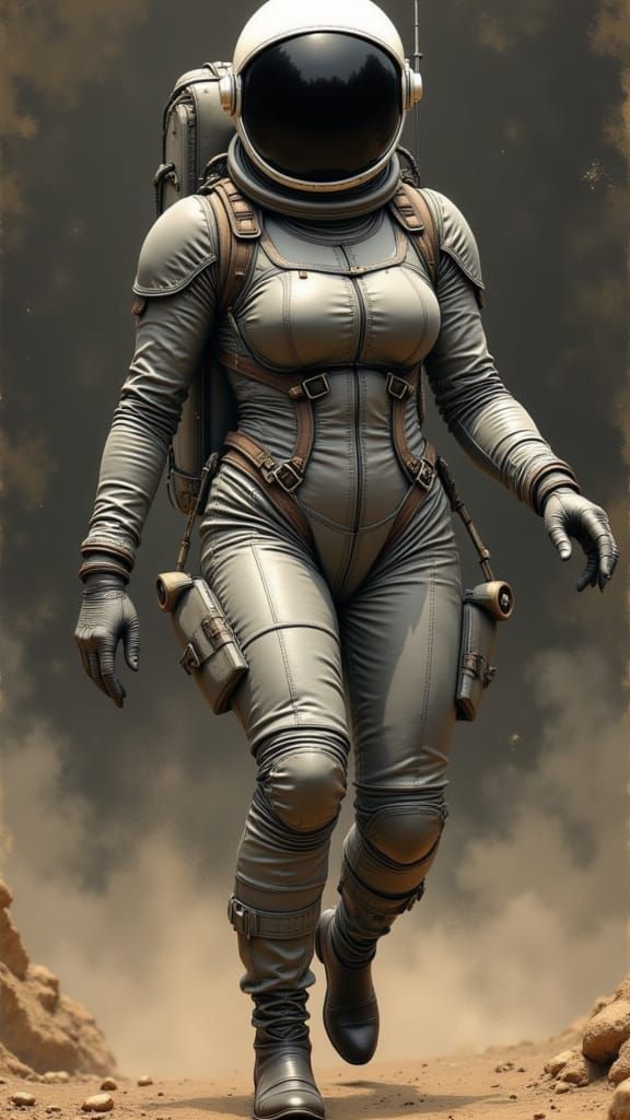 French maid <lora:Vacuum Divas:1.0> Spacesuit