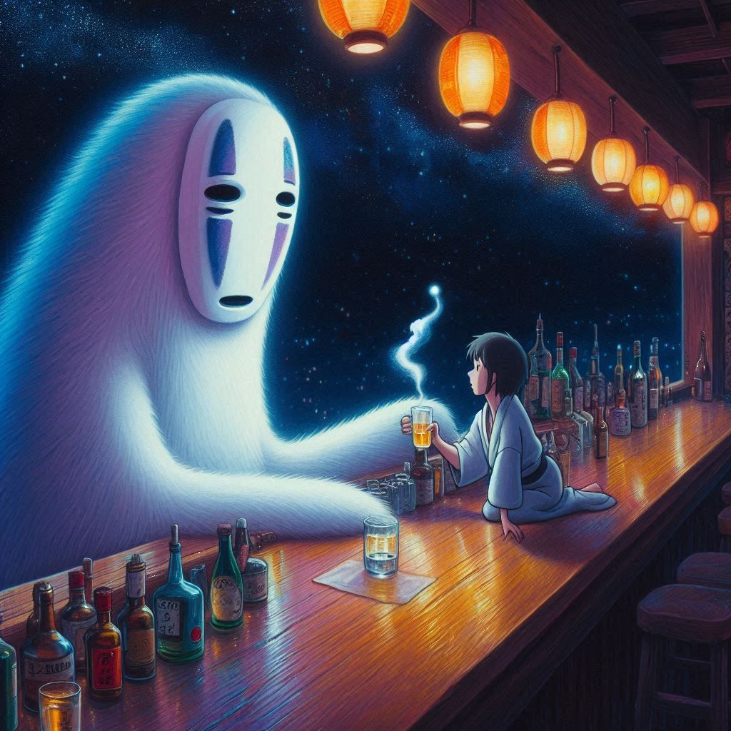 Spirited Away Ghost Need a Drink