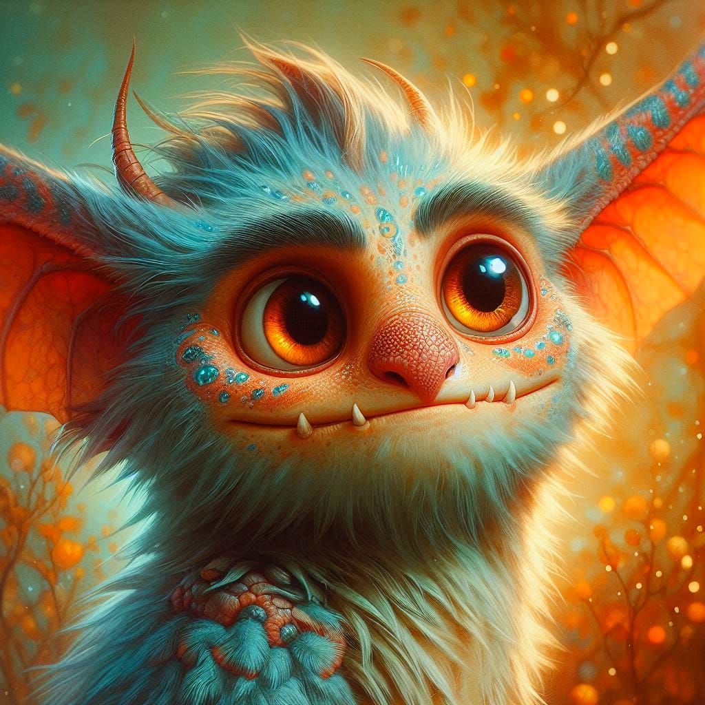 adorable fairy-tale fantasy creature portrait..