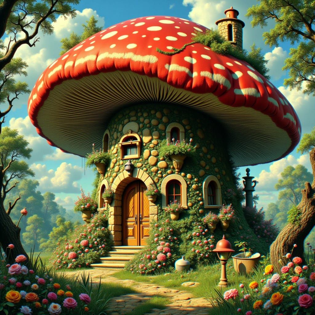 Mushroom home  by @Took_The_Red_Pill