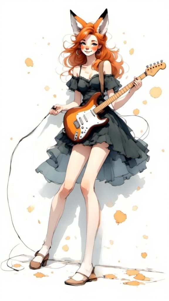 Fox-girl Vixen plugs in.