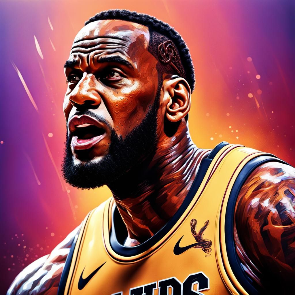 Lebron James basketball - AI Generated Artwork - NightCafe Creator