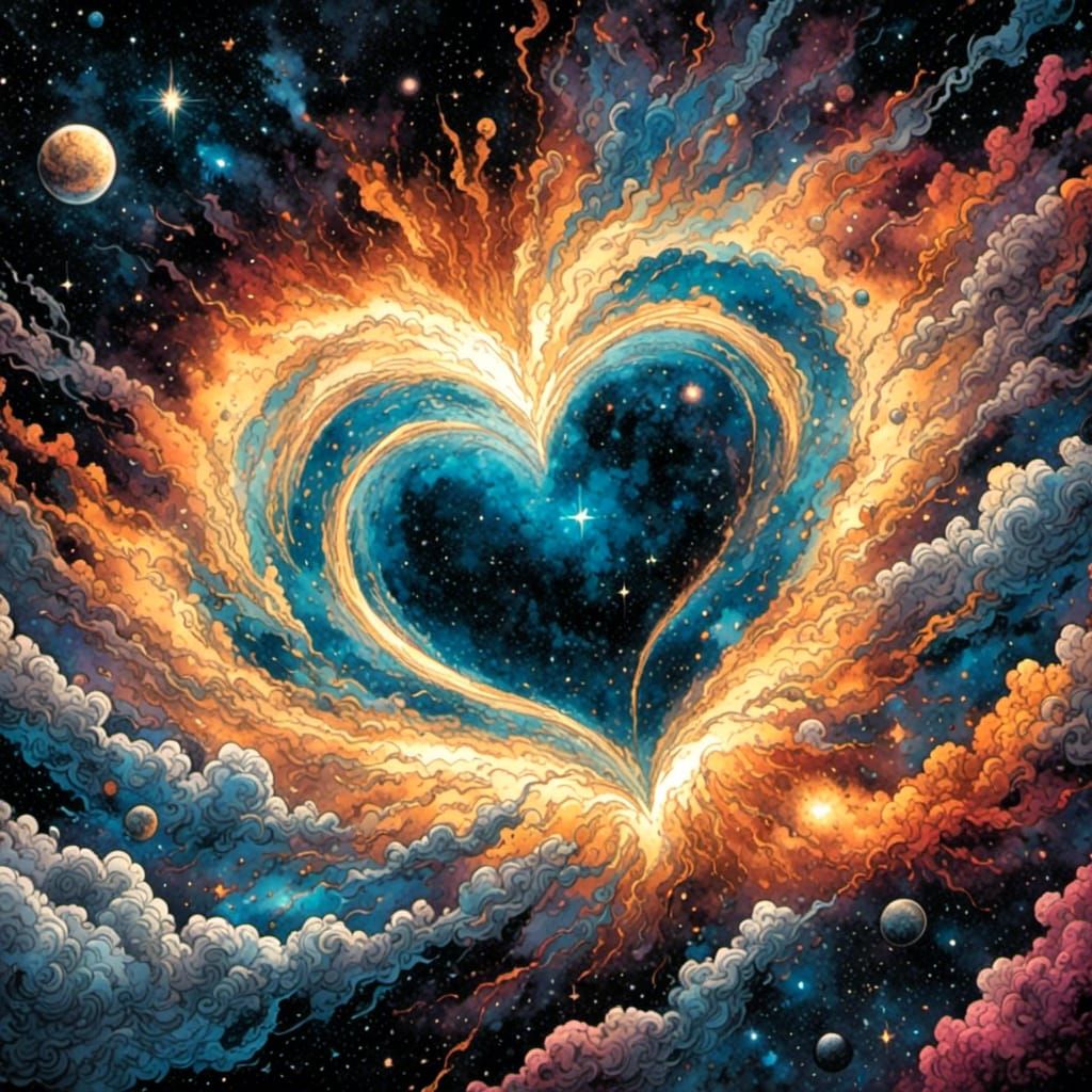 Heart shaped galaxy  by @Spaceman