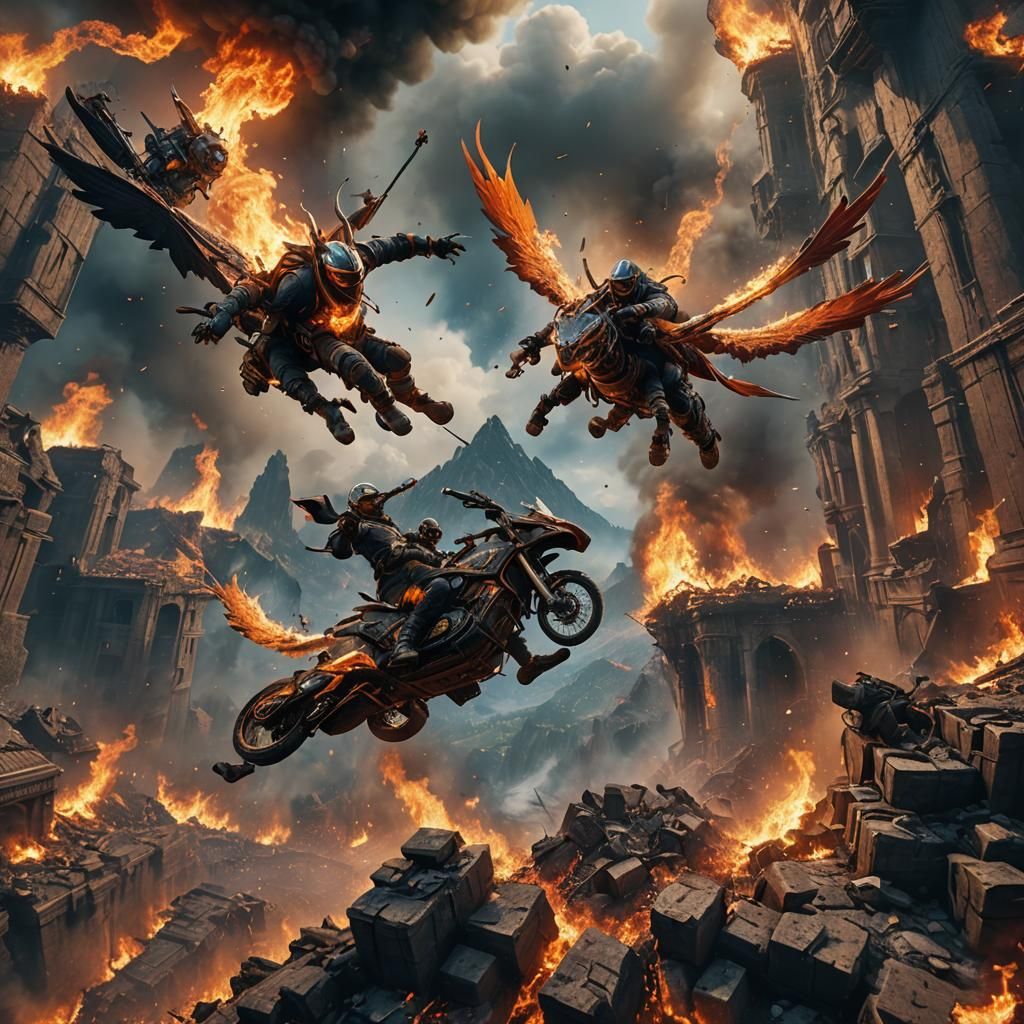 Two paragiders collide in Fire