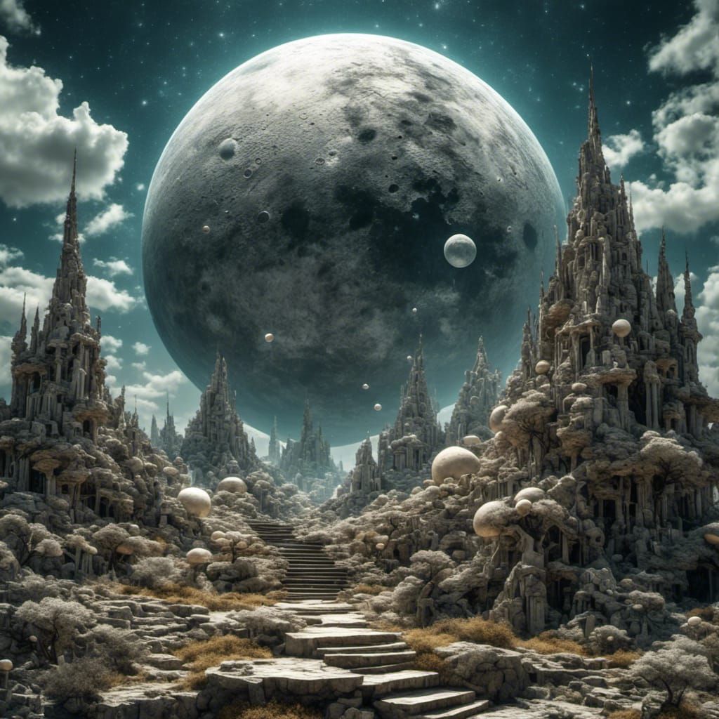 <lora:surreal and artsy:1.0> moonscape